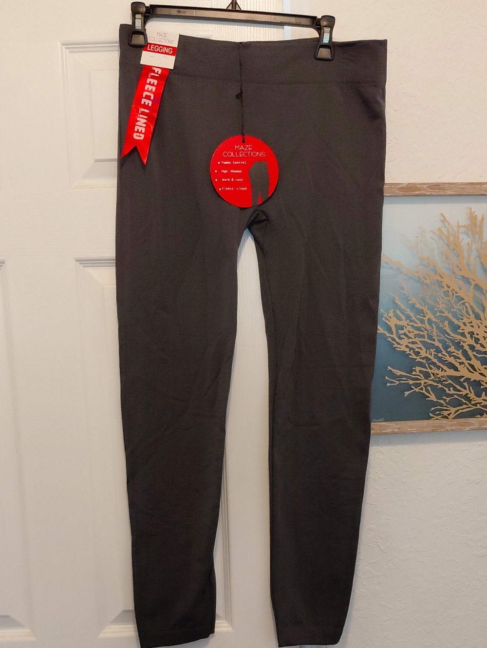 Women's Fleece-Lined Leggings - Charcoal Gray